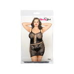 Платье-сетка и стринги Candy Girl Starr черные, 2XL
