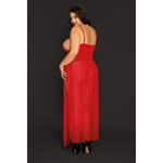 Комбинация и стринги Candy Girl Tabitha, красные, 2XL