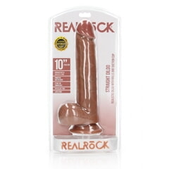 Фалоимитатор Straight Realistic Dildo  Balls  Suction Cup - 10''/ 25,5 cm