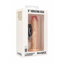 Фаллоимитатор с вибрацией и пультом управления Vibrating Realistic Cock - 9"