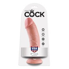 Фаллоимитатор на присоске телесный King Cock 8