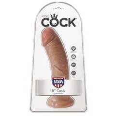 Фаллоимитатор на присоске загорелый King Cock 8