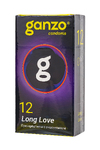 Презервативы Ganzo, Long Love,с анастетиком, латекс,18 см, 5,2 см, 12 шт.